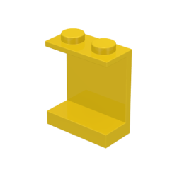 Panel 1 x 2 x 2 - Solid Studs - Yellow
