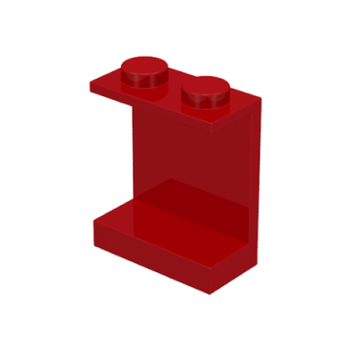 Деталь LEGO 4864a Panel 1 x 2 x 2 - Solid Studs - Red