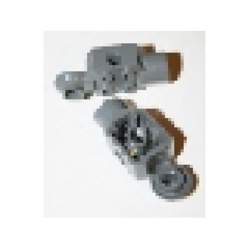 Деталь LEGO 47452 Technic, Brick Modified 2 x 2 with Pin Hole, Rotation Joint Ball Half Horizontal, and Rotation Joint Socket - Dark Gray