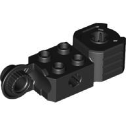 Technic, Brick Modified 2 x 2 with Axle Hole, Rotation Joint Ball Half Vertical, and Fist - Black Technic, Brick Modified 2 x 2 with Axle Hole, Rotation Joint Ball Half Vertical, and Fist - Black