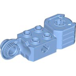 Technic, Brick Modified 2 x 2 with Axle Hole, Rotation Joint Ball Half Vertical, and Fist - Medium Blue Technic, Brick Modified 2 x 2 with Axle Hole, Rotation Joint Ball Half Vertical, and Fist - Medium Blue
