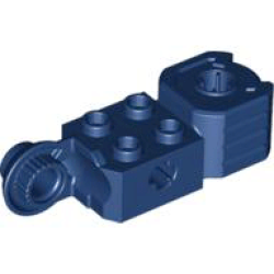 Technic, Brick Modified 2 x 2 with Axle Hole, Rotation Joint Ball Half Vertical, and Fist - Dark Blue Technic, Brick Modified 2 x 2 with Axle Hole, Rotation Joint Ball Half Vertical, and Fist - Dark Blue