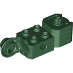 Technic, Brick Modified 2 x 2 with Axle Hole, Rotation Joint Ball Half Vertical, and Fist - Dark Green Technic, Brick Modified 2 x 2 with Axle Hole, Rotation Joint Ball Half Vertical, and Fist - Dark Green