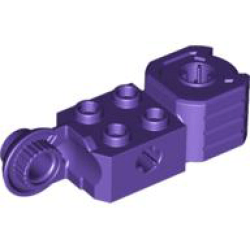 Technic, Brick Modified 2 x 2 with Axle Hole, Rotation Joint Ball Half Vertical, and Fist - Dark Purple Technic, Brick Modified 2 x 2 with Axle Hole, Rotation Joint Ball Half Vertical, and Fist - Dark Purple