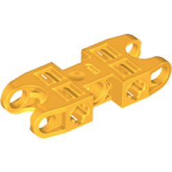 Technic, Axle and Pin Connector 2 x 5 with 2 Ball Joint Sockets, Open Sides - Bright Light Orange
