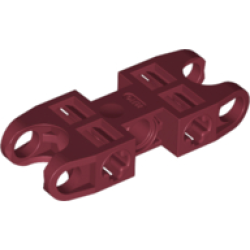 Technic, Axle and Pin Connector 2 x 5 with 2 Ball Joint Sockets, Open Sides - Dark Red