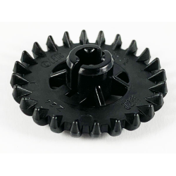 Technic, Gear 24 Tooth Crown - Reinforced - Black