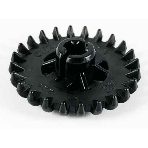 Деталь LEGO 3650b Technic, Gear 24 Tooth Crown - Reinforced - Black