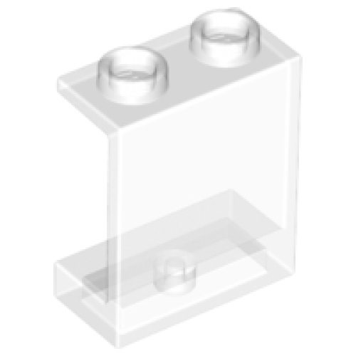 Деталь LEGO 4864b Panel 1 x 2 x 2 - Hollow Studs - Trans-Clear