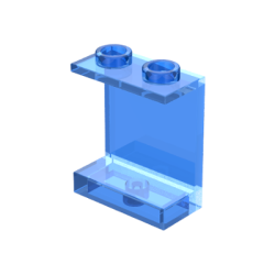 Panel 1 x 2 x 2 - Hollow Studs - Trans-Dark Blue