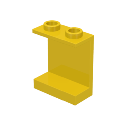 Panel 1 x 2 x 2 - Hollow Studs - Yellow