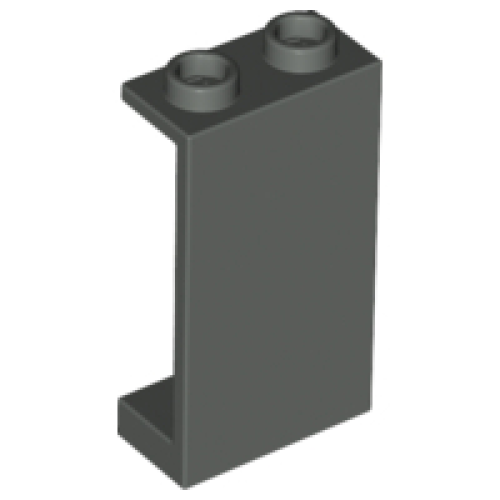 Деталь LEGO 2362b Panel 1 x 2 x 3 - Hollow Studs - Dark Gray