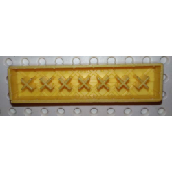 Minitalia Brick 2 x 8 with Bottom X Supports - Yellow