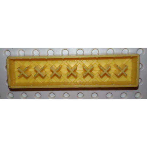 Деталь LEGO 3007miA Minitalia Brick 2 x 8 with Bottom X Supports - Yellow