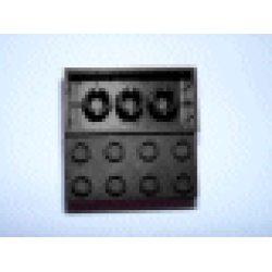 Minitalia Brick 2 x 4 with Bottom Tubes - Black