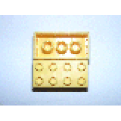 Minitalia Brick 2 x 4 with Bottom Tubes - Yellow