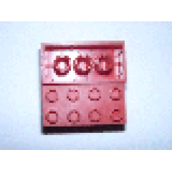 Minitalia Brick 2 x 4 with Bottom Tubes - Red