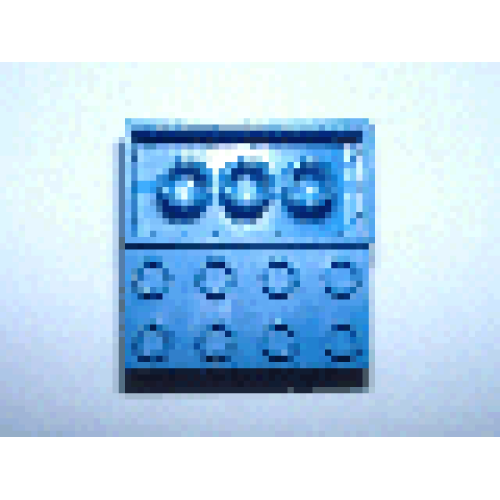 Деталь LEGO 3001miB Minitalia Brick 2 x 4 with Bottom Tubes - Blue