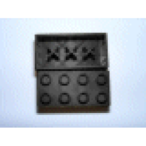 Деталь LEGO 3001miA Minitalia Brick 2 x 4 with Bottom X Supports - Black