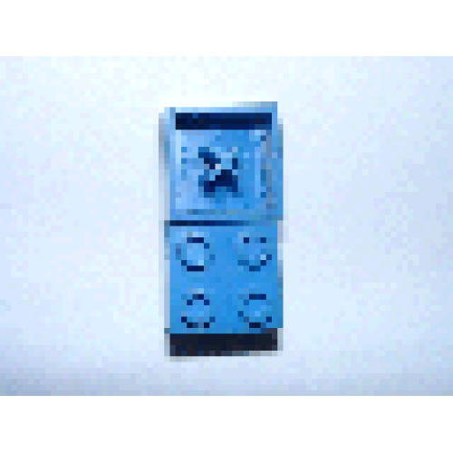Деталь LEGO 3003miA Minitalia Brick 2 x 2 with Bottom X Support - Blue