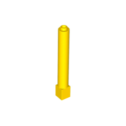 Support 1 x 1 x 6 Solid Pillar - Yellow
