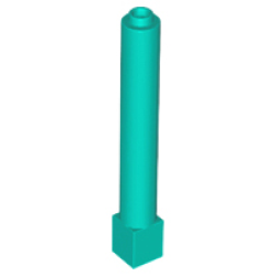 Support 1 x 1 x 6 Solid Pillar - Dark Turquoise