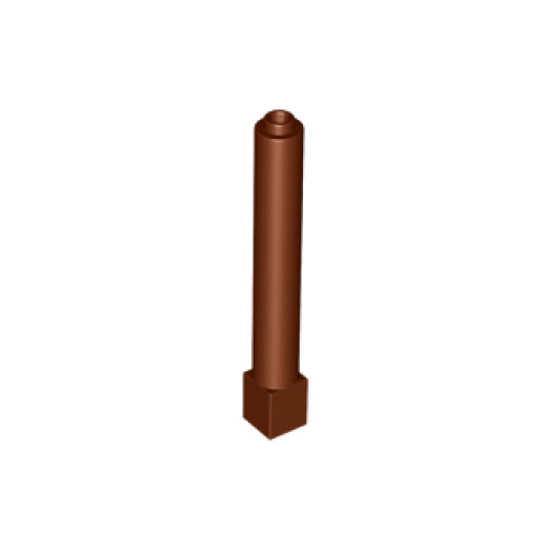 Деталь LEGO 43888 Support 1 x 1 x 6 Solid Pillar - Reddish Brown