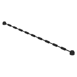 String with End Studs and Climbing Grips (21L Overall) with (Same Color) Studs and Grips Pattern - Black
