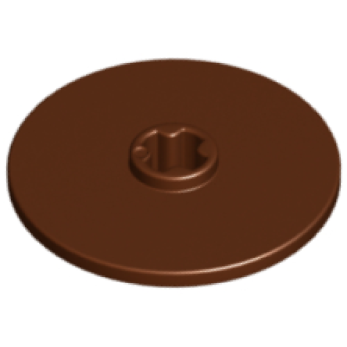 Деталь LEGO 2723 Technic, Disk 3 x 3 - Reddish Brown