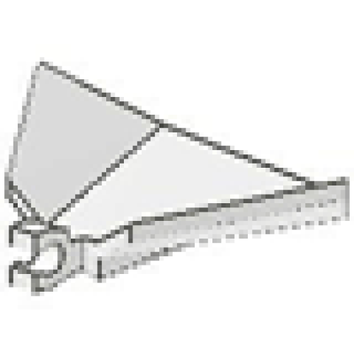 Деталь LEGO 30034 Panel 3 x 5 Hexagonal with Bent Sides and Clip - White