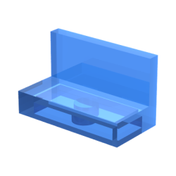 Panel 1 x 2 x 1 - Trans-Dark Blue