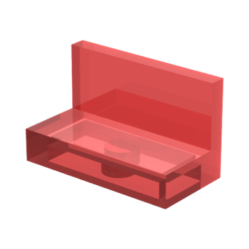 Деталь LEGO 4865 Panel 1 x 2 x 1 - Trans-Red