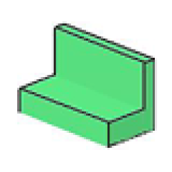 Panel 1 x 2 x 1 - Medium Green