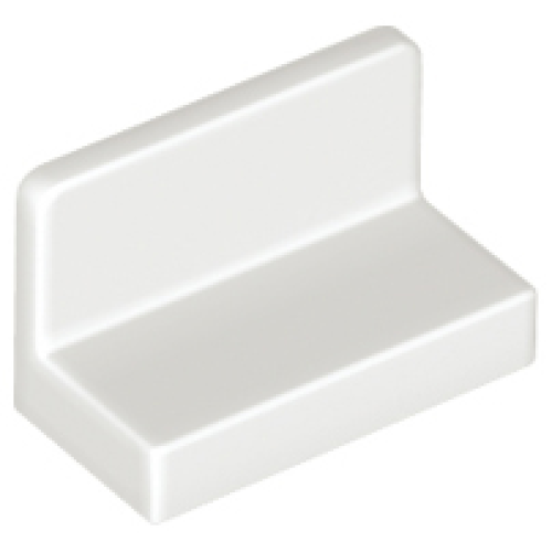 Деталь LEGO 4865b Panel 1 x 2 x 1 with Rounded Corners - White