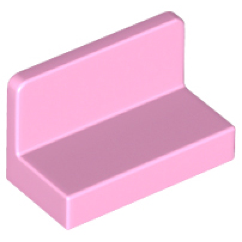 Деталь LEGO 4865b Panel 1 x 2 x 1 with Rounded Corners - Bright Pink