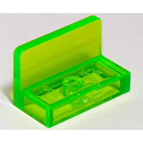 Деталь LEGO 4865b Panel 1 x 2 x 1 with Rounded Corners - Trans-Bright Green