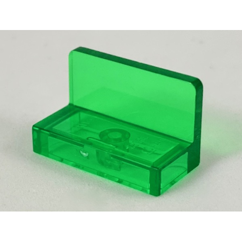 Деталь LEGO 4865b Panel 1 x 2 x 1 with Rounded Corners - Trans-Green