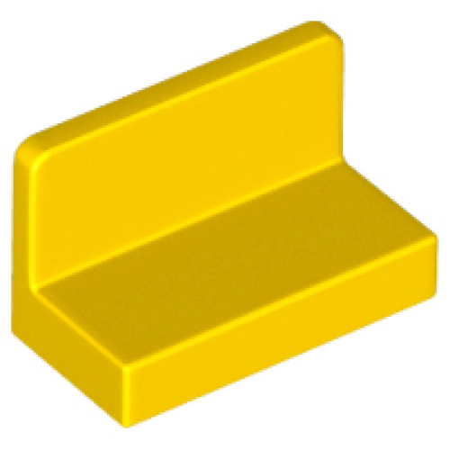 Деталь LEGO 4865b Panel 1 x 2 x 1 with Rounded Corners - Yellow
