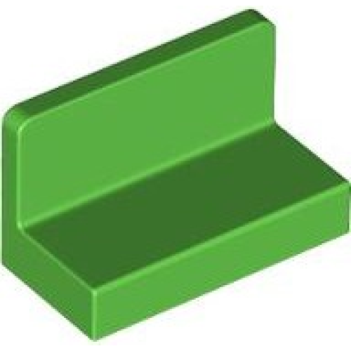 Деталь LEGO 4865b Panel 1 x 2 x 1 with Rounded Corners - Bright Green