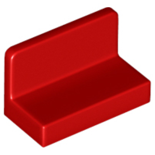 Деталь LEGO 4865b Panel 1 x 2 x 1 with Rounded Corners - Red