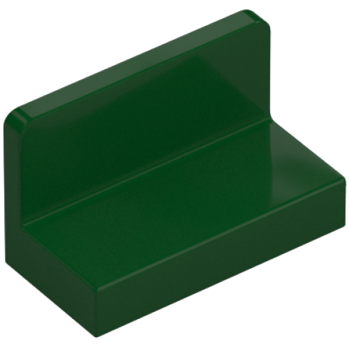 Деталь LEGO 4865b Panel 1 x 2 x 1 with Rounded Corners - Dark Green