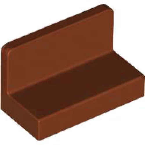 Деталь LEGO 4865b Panel 1 x 2 x 1 with Rounded Corners - Reddish Brown