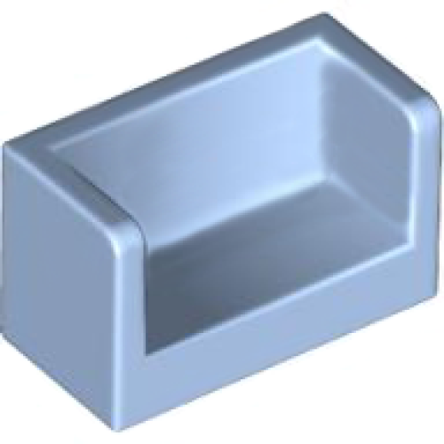 Деталь LEGO 23969 Panel 1 x 2 x 1 with Rounded Corners and 2 Sides - Bright Light Blue