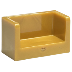 Panel 1 x 2 x 1 with Rounded Corners and 2 Sides - Pearl Gold Panel 1 x 2 x 1 with Rounded Corners and 2 Sides - Pearl Gold