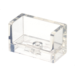 Panel 1 x 2 x 1 with Rounded Corners and 2 Sides - Trans-Clear Panel 1 x 2 x 1 with Rounded Corners and 2 Sides - Trans-Clear