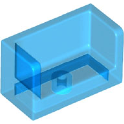 Panel 1 x 2 x 1 with Rounded Corners and 2 Sides - Trans-Dark Blue Panel 1 x 2 x 1 with Rounded Corners and 2 Sides - Trans-Dark Blue