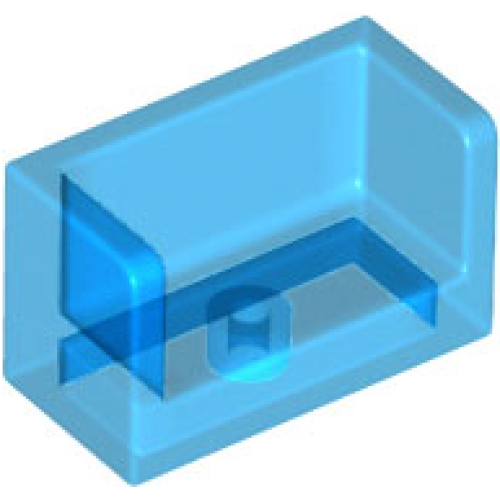 Деталь LEGO 23969 Panel 1 x 2 x 1 with Rounded Corners and 2 Sides - Trans-Dark Blue