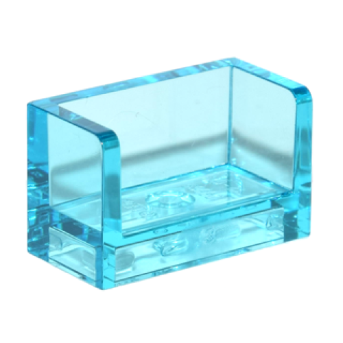 Деталь LEGO 23969 Panel 1 x 2 x 1 with Rounded Corners and 2 Sides - Trans-Light Blue