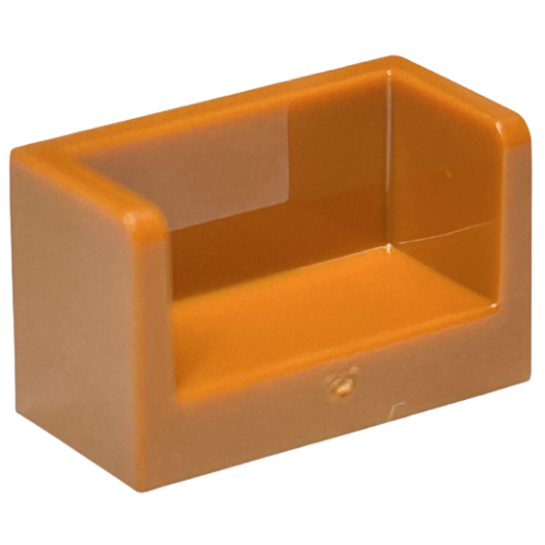Деталь LEGO 23969 Panel 1 x 2 x 1 with Rounded Corners and 2 Sides - Dark Orange