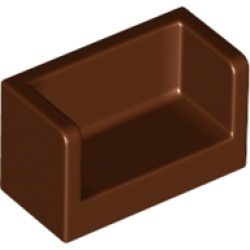Panel 1 x 2 x 1 with Rounded Corners and 2 Sides - Reddish Brown Panel 1 x 2 x 1 with Rounded Corners and 2 Sides - Reddish Brown